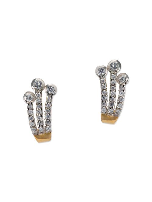 gold brass studs earrings - 13757702 - Very Small Image - 1