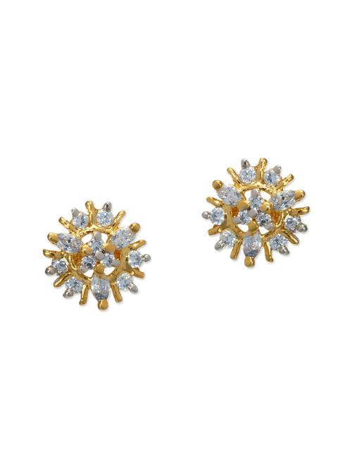 gold brass studs earring - 13757705 - Very Small Image - 1