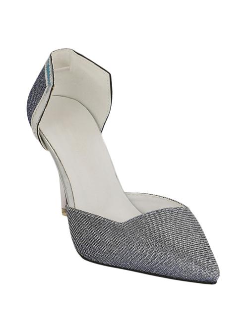 silver pu slip on pumps - 13761441 - Very Small Image - 1