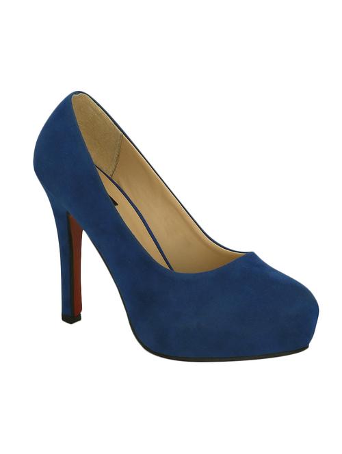 blue suede slip on pumps - 13763868 - Very Small Image - 1