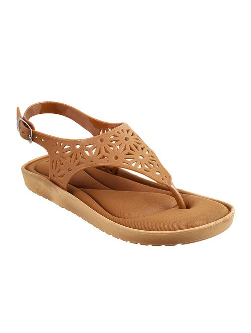 brown plastic back strap sandals - 13768157 - Very Small Image - 1