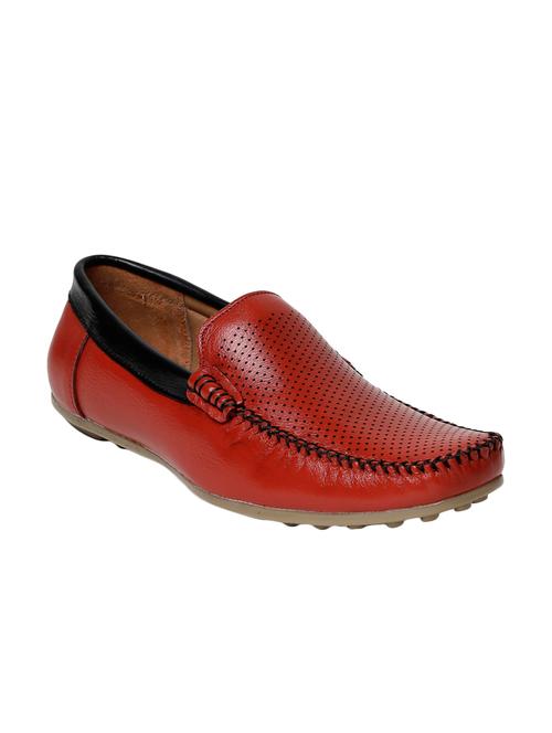 red leatherette slip on loafer - 13769686 - Very Small Image - 1
