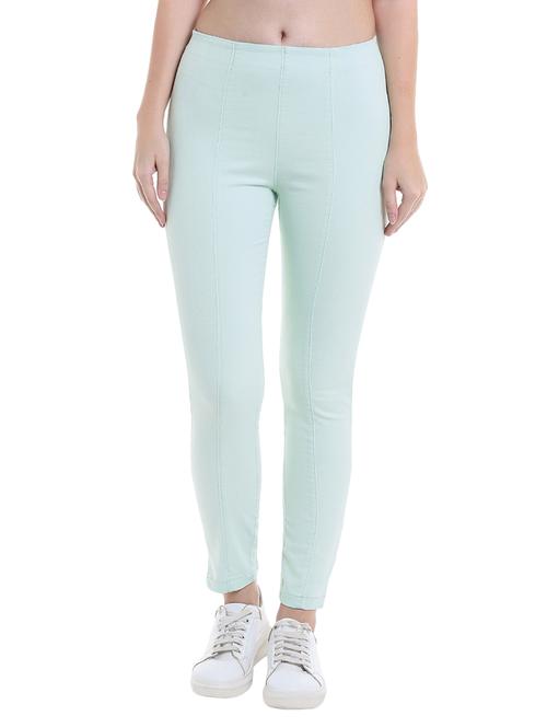 green cotton jeggings - 13772962 - Very Small Image - 1