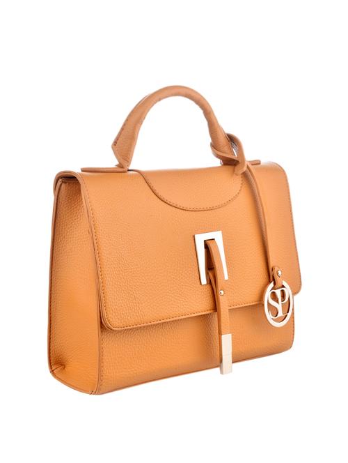 yellow leatherette messenger handbag - 13787206 - Very Small Image - 1
