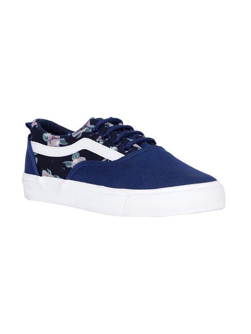 blue canvas laceup sneakers - 13787737 - Very Small Image - 1