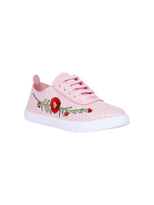 pink canvas laceup sneakers - 13787752 - Very Small Image - 1