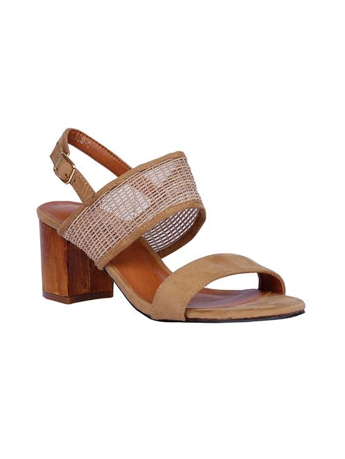 beige faux leather back strap sandals - 13787773 - Very Small Image - 1