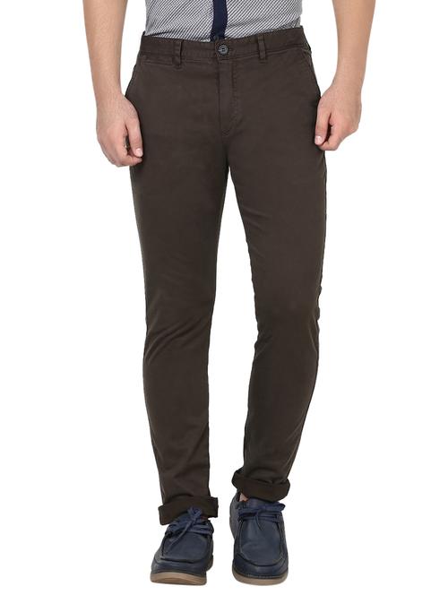 brown cotton chinos casual trouser - 13787984 - Very Small Image - 1