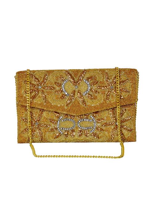 gold polyester envelope clutch - 13793862 - Very Small Image - 1