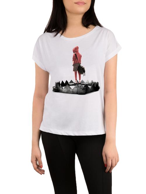 white printed regular tee - 13800543 - Very Small Image - 1