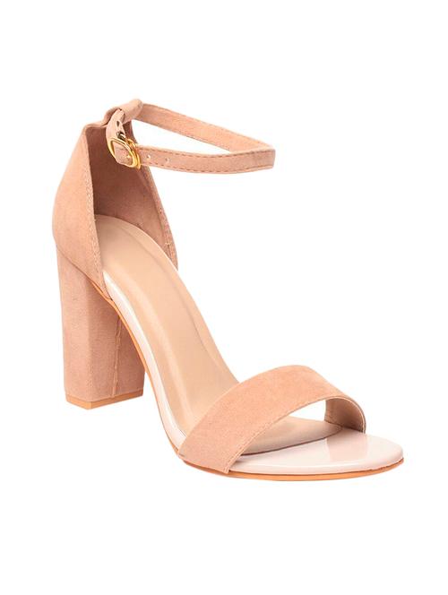 beige suede ankle strap sandals - 13802001 - Very Small Image - 1