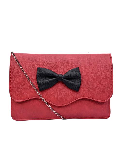 red leatherette clutch - 13803420 - Very Small Image - 1