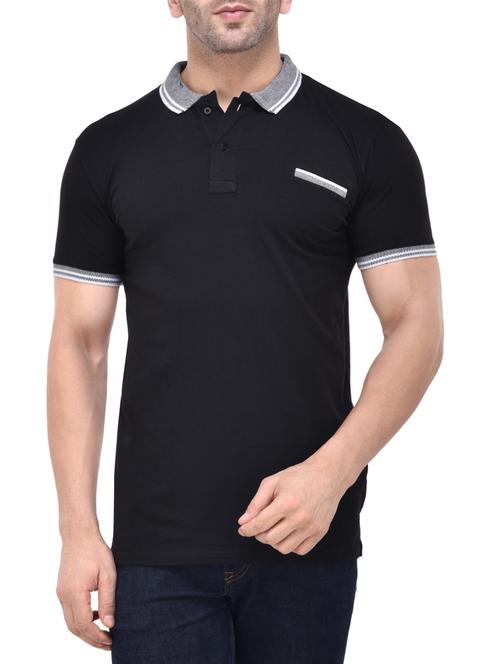 black cotton pocket t-shirt - 13808672 - Very Small Image - 1