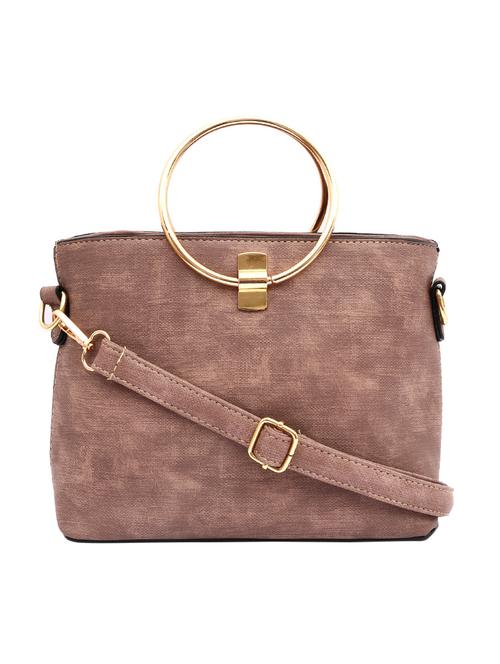 pink leatherette structured handbag - 13809458 - Very Small Image - 1