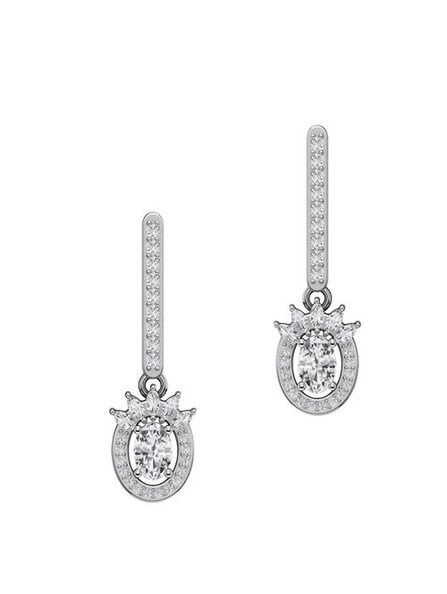 white silver drop earrings - 13811695 - Very Small Image - 1