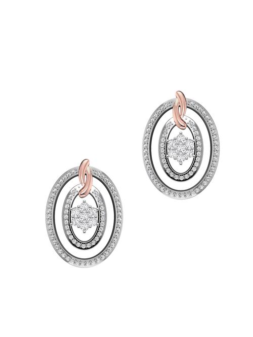 white silver studs earrings - 13811702 - Very Small Image - 1