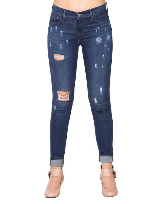 blue distressed denim jean - 13811781 - Very Small Image - 1