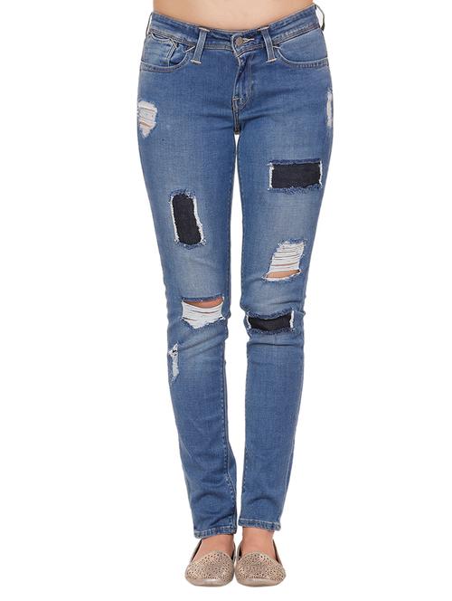 blue distressed denim jean - 13811796 - Very Small Image - 1