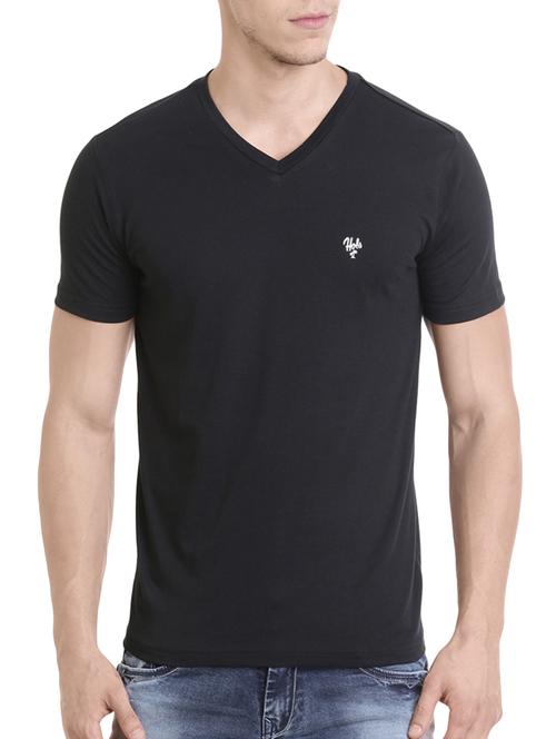 black cottonl t-shirt - 13811998 - Very Small Image - 1