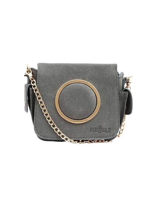 grey leatherette regular sling bag - 13818344 - Very Small Image - 1