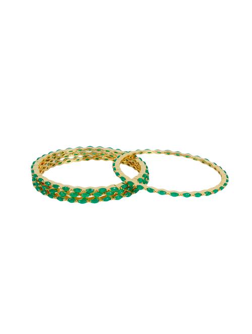 green gold tone stone bangles - 13823685 - Very Small Image - 1