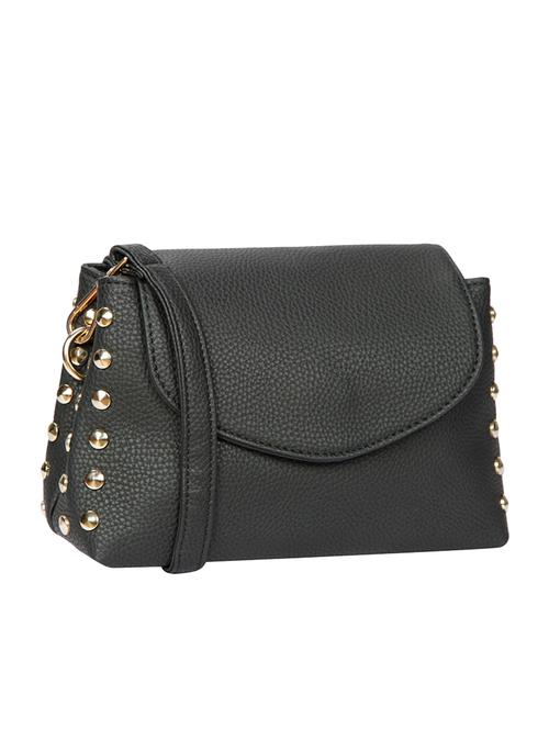 black leatherette regular sling bag - 13828319 - Very Small Image - 1