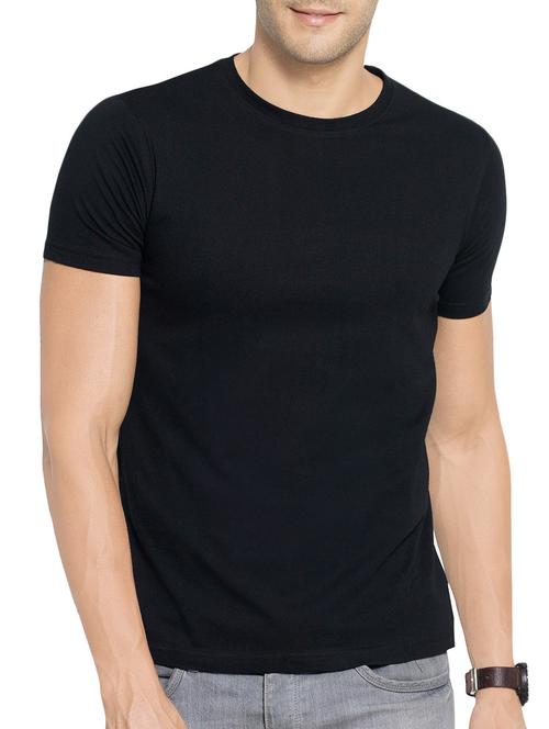 black cotton t-shirt - 13833565 - Very Small Image - 1