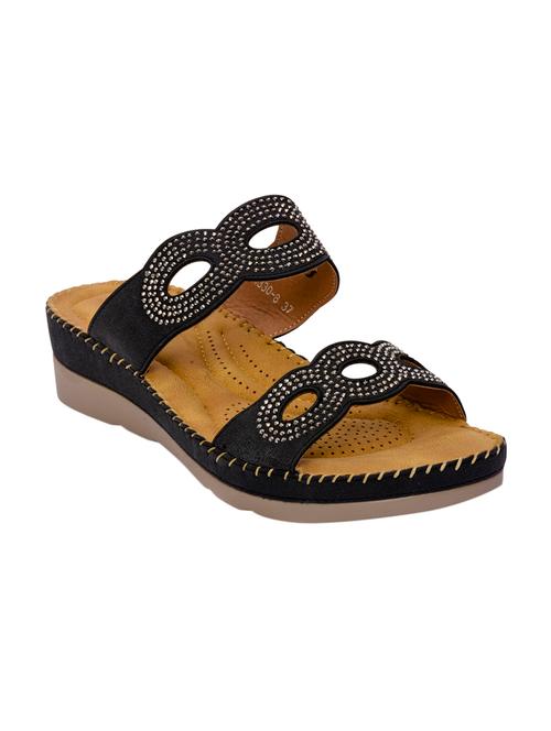 the tan base women black sandal - 13836107 - Very Small Image - 1