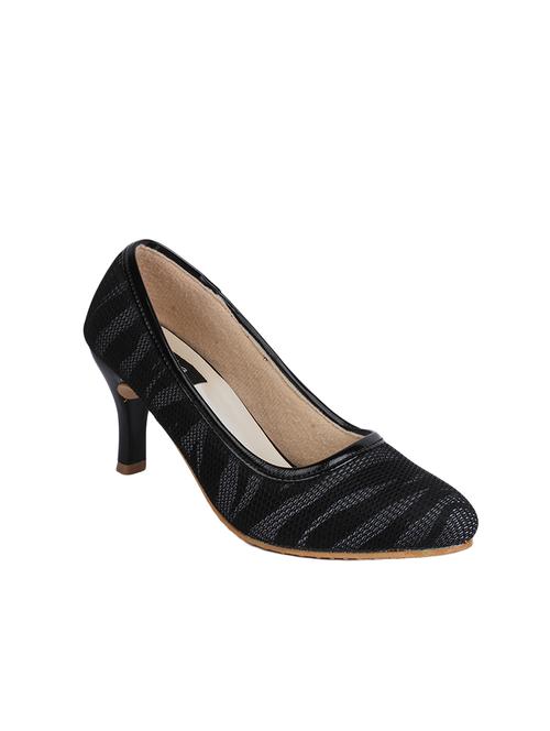 black leatherette slip on pumps - 13837141 - Very Small Image - 1