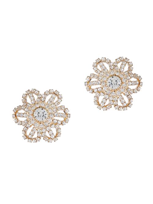 white brass studs earrings - 13837313 - Very Small Image - 1