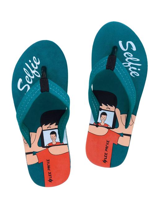 blue rubber toe separator flip flops - 13839788 - Very Small Image - 1