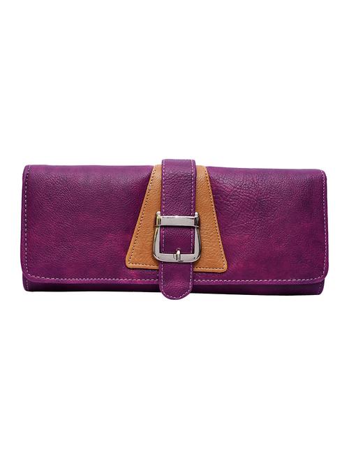 purple leatherette clutch - 13842156 - Very Small Image - 1