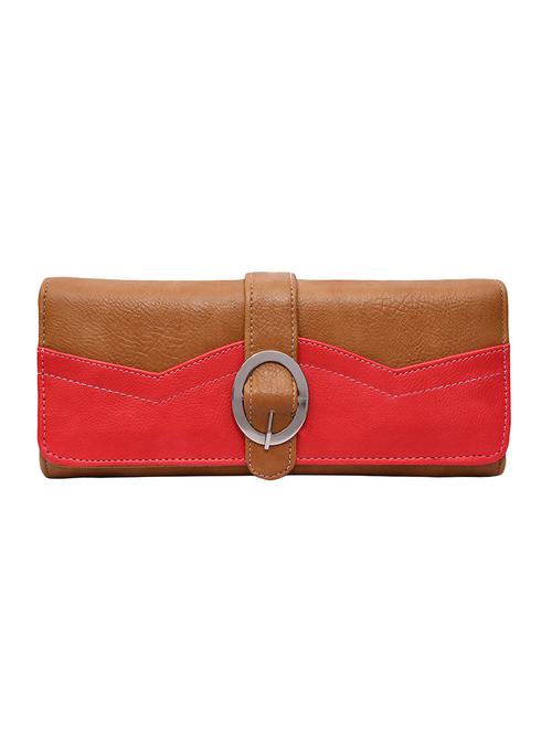 brown leatherette clutch - 13842160 - Very Small Image - 1