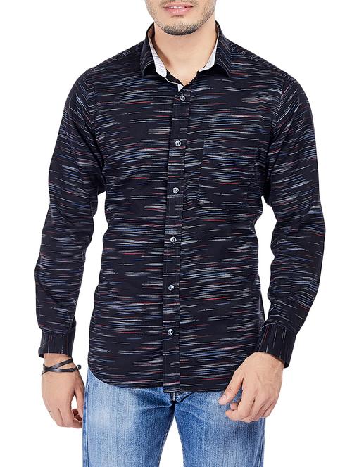 black cotton casual shirt - 13842604 - Very Small Image - 1