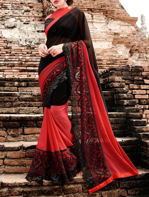 women's embroidered saree - 13848165 - Very Small Image - 1