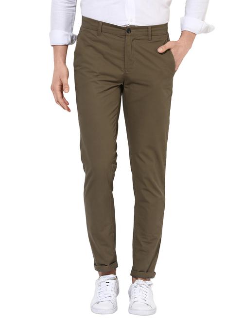 brown cotton chinos - 13848685 - Very Small Image - 1
