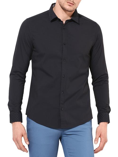 black cotton casual shirt - 13848697 - Very Small Image - 1