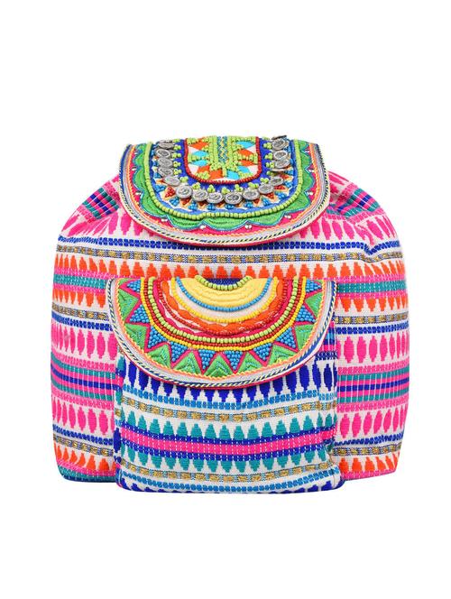 multi colored canvas fashion backpack - 13849398 - Very Small Image - 1