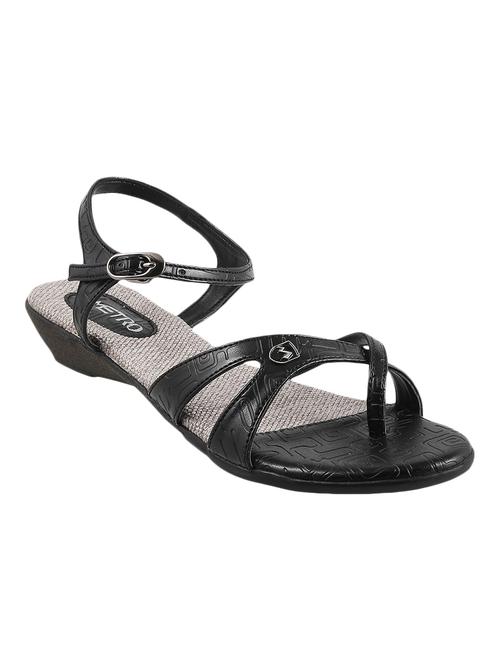 black pu back strap sandals - 13854553 - Very Small Image - 1