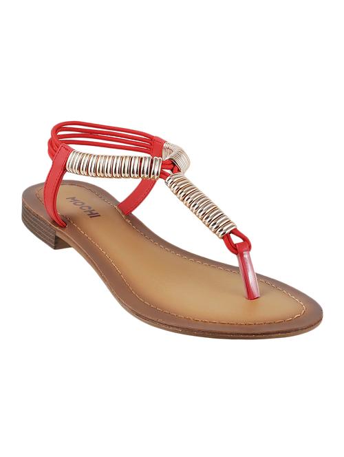 red pu back strap sandals - 13854561 - Very Small Image - 1