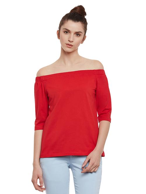 red cotton regular top - 13859537 - Very Small Image - 1