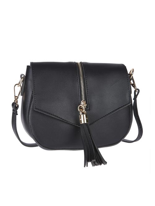 black leatherette regular sling bag - 13860794 - Very Small Image - 1