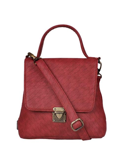 maroon leatherette sling bag - 13878853 - Very Small Image - 1