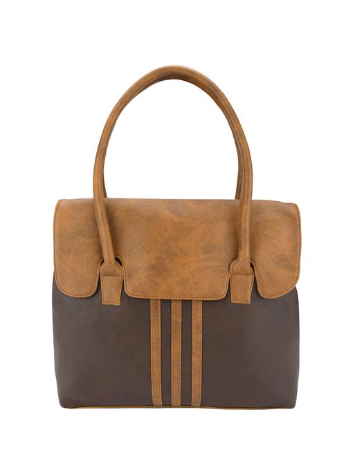 brown leatherette regular handbag - 13879606 - Very Small Image - 1