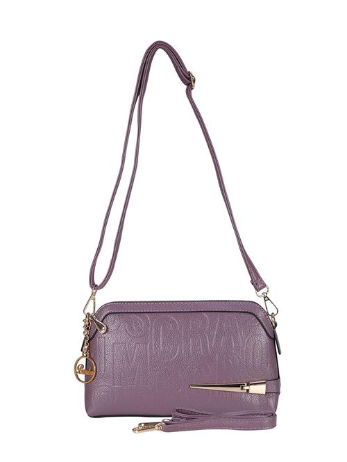 purple leatherette regular sling bag - 13885924 - Very Small Image - 1