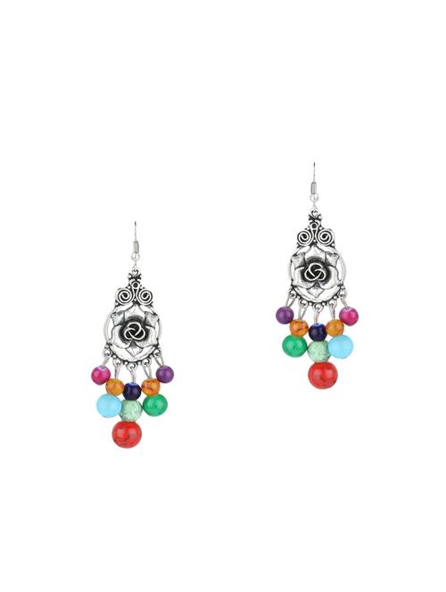 multi colored brass drop earring - 13890437 - Very Small Image - 1