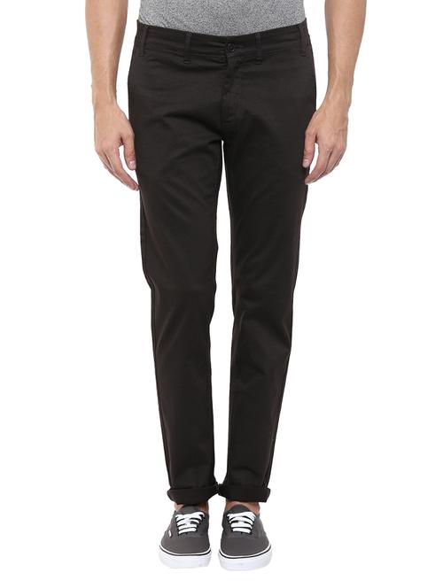 brown cotton casual trouser - 13900835 - Very Small Image - 1