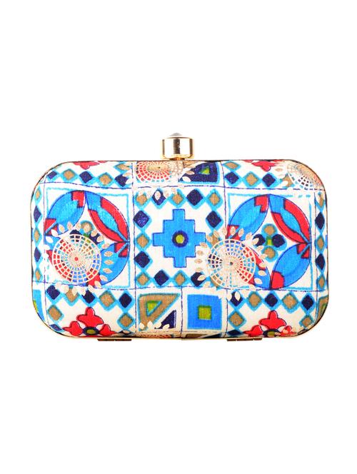 multi colored cotton box clutch - 13902130 - Very Small Image - 1
