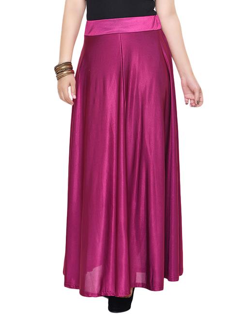 purple silk blend maxi skirt - 13904466 - Very Small Image - 1