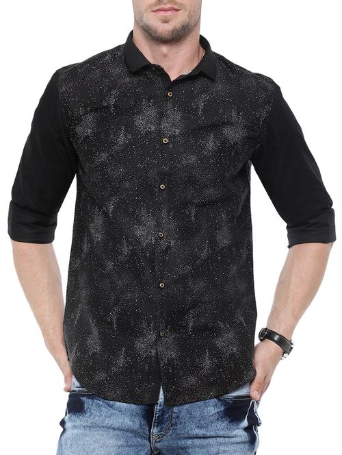 black cotton casual shirt - 13918505 - Very Small Image - 1